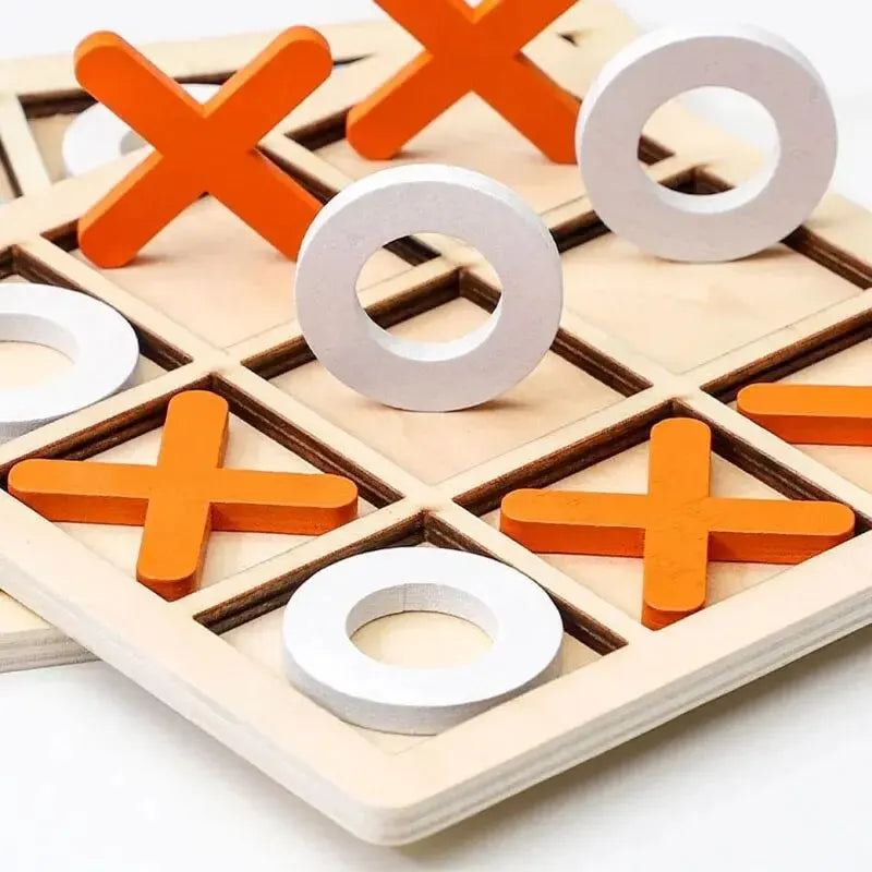Jogo de Xadrez Montessori de Madeira — Quebra-Cabeça Interativo para Crianças