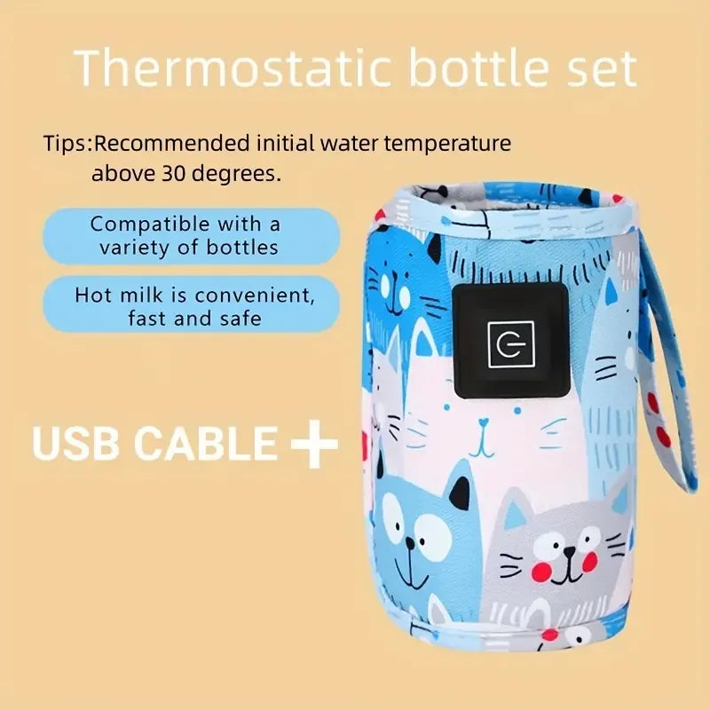 Aquecedor de Mamadeira USB Portátil para Carrinho e Viagens