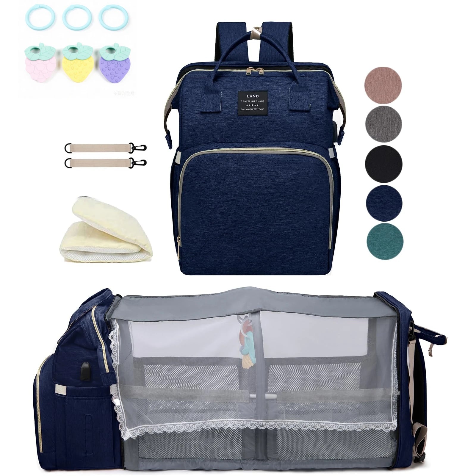 Mochila Maternidade com Berço Dobrável Integrado