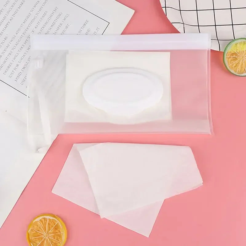 Porta Lenços Úmidos Portátil EVA — Estojo Transparente Reutilizável para Bebê