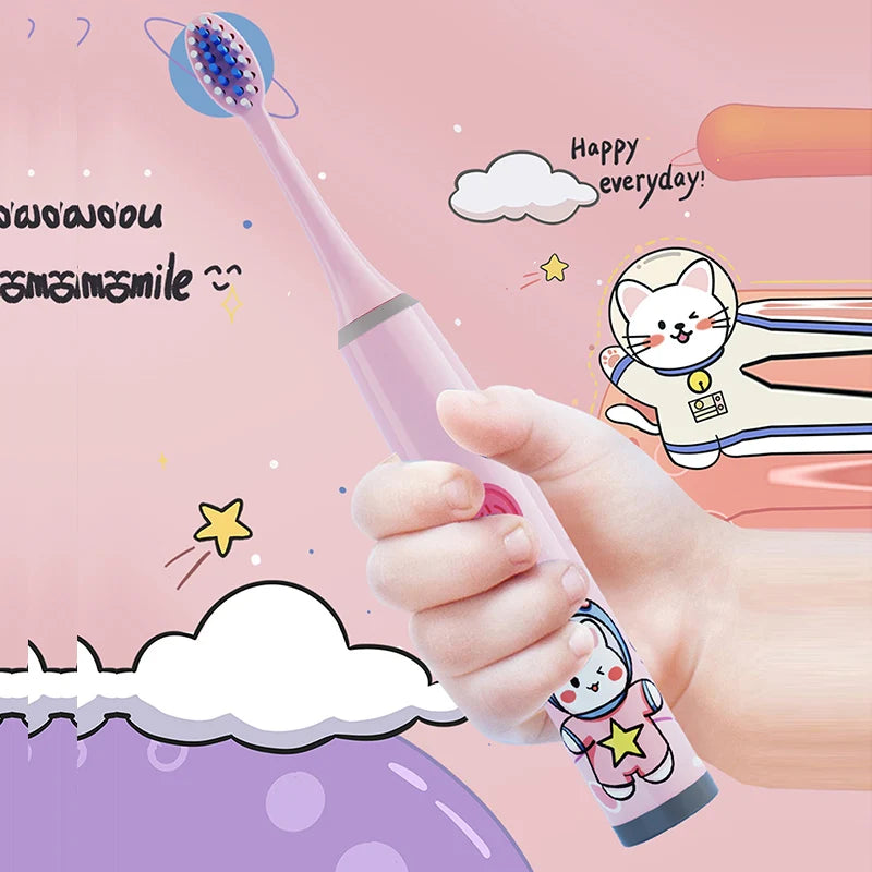Escova de Dentes Elétrica Infantil — Série Espacial