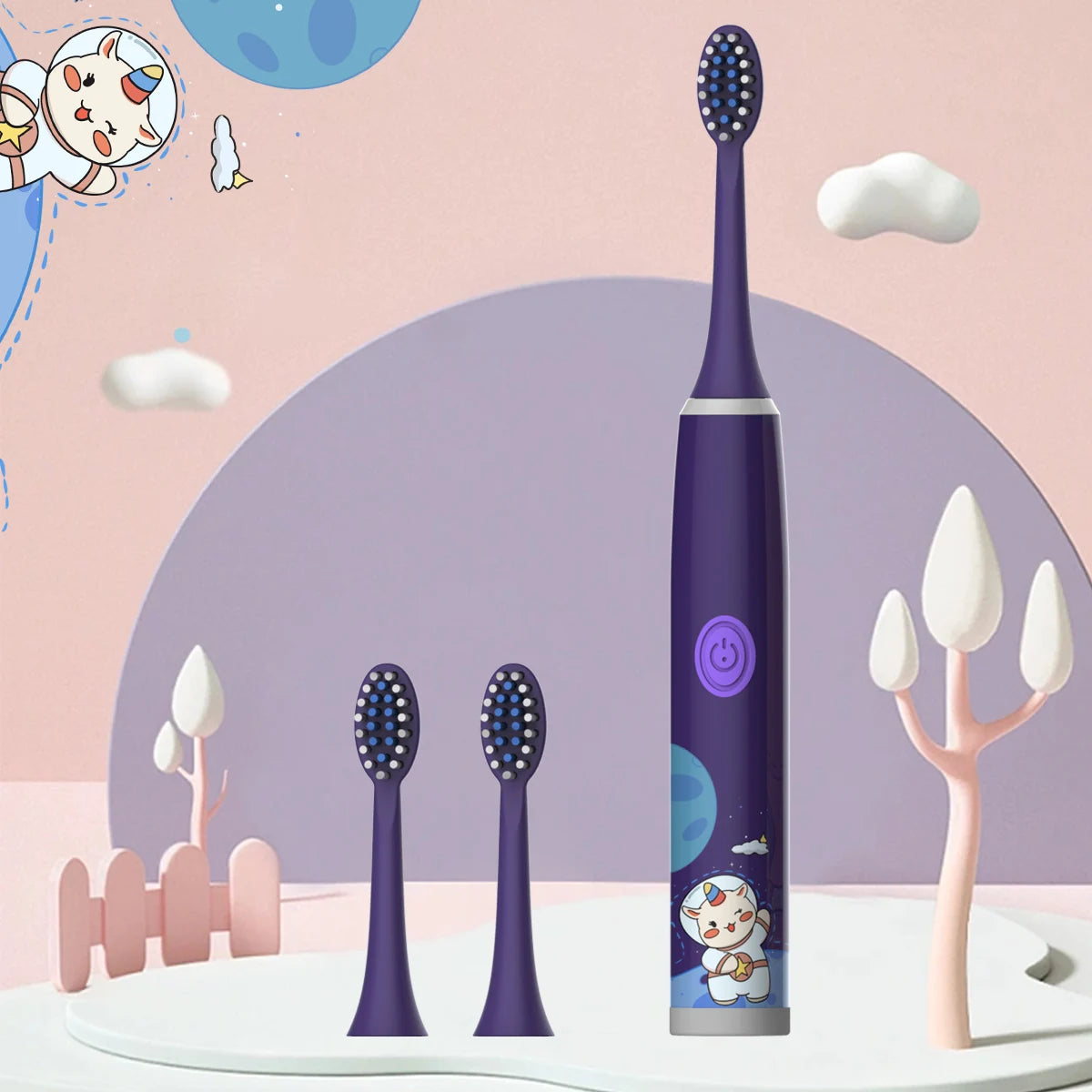 Escova de Dentes Elétrica Infantil — Série Espacial