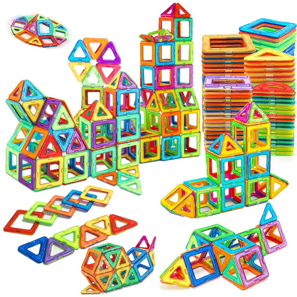 Blocos Magnéticos de Construção STEM — Brinquedo Educativo