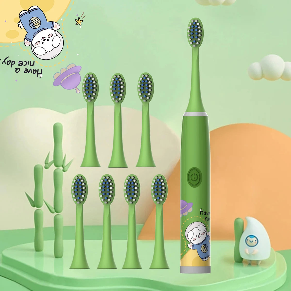 Escova de Dentes Elétrica Infantil — Série Espacial