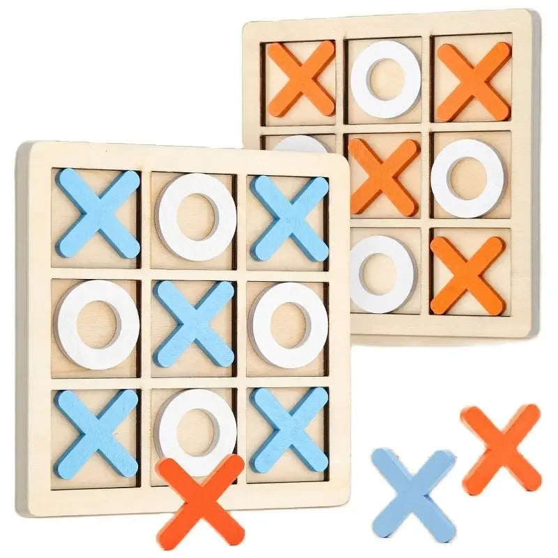Jogo de Xadrez Montessori de Madeira — Quebra-Cabeça Interativo para Crianças