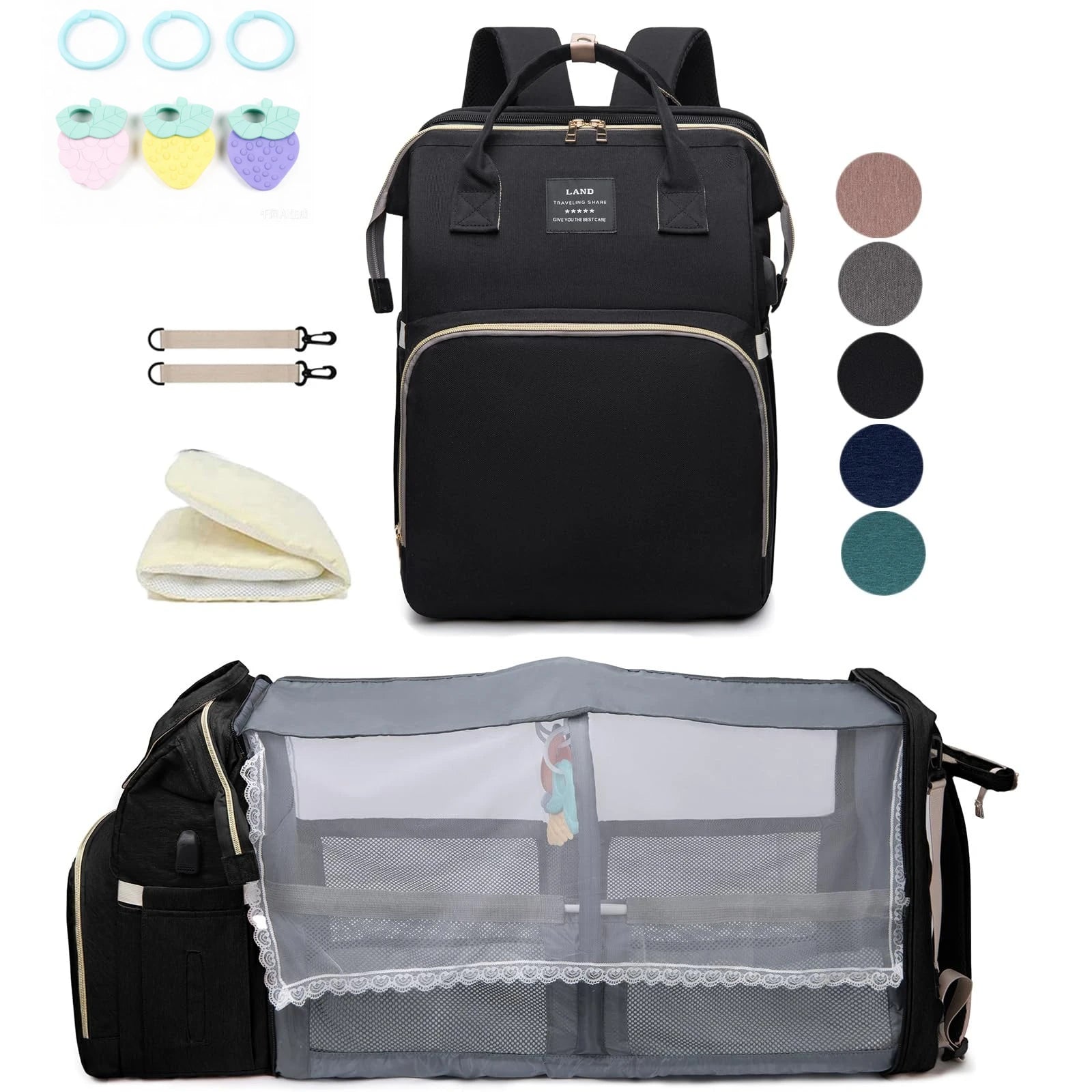 Mochila Maternidade com Berço Dobrável Integrado
