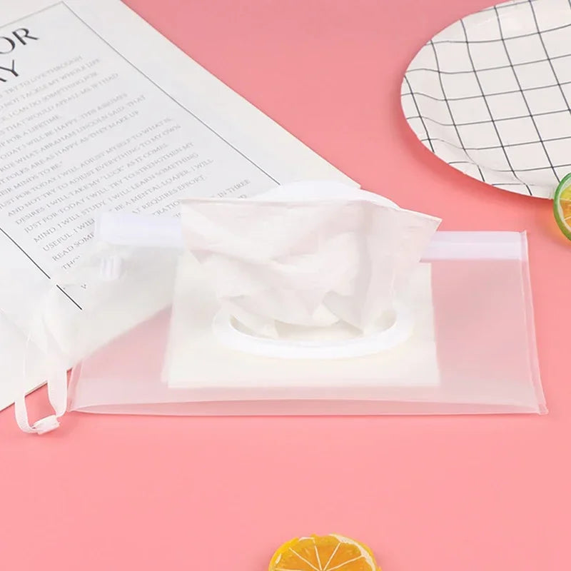 Porta Lenços Úmidos Portátil EVA — Estojo Transparente Reutilizável para Bebê