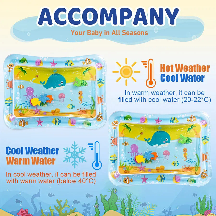 Tapete Aquático Inflável para Bebês — Estimulação Sensorial