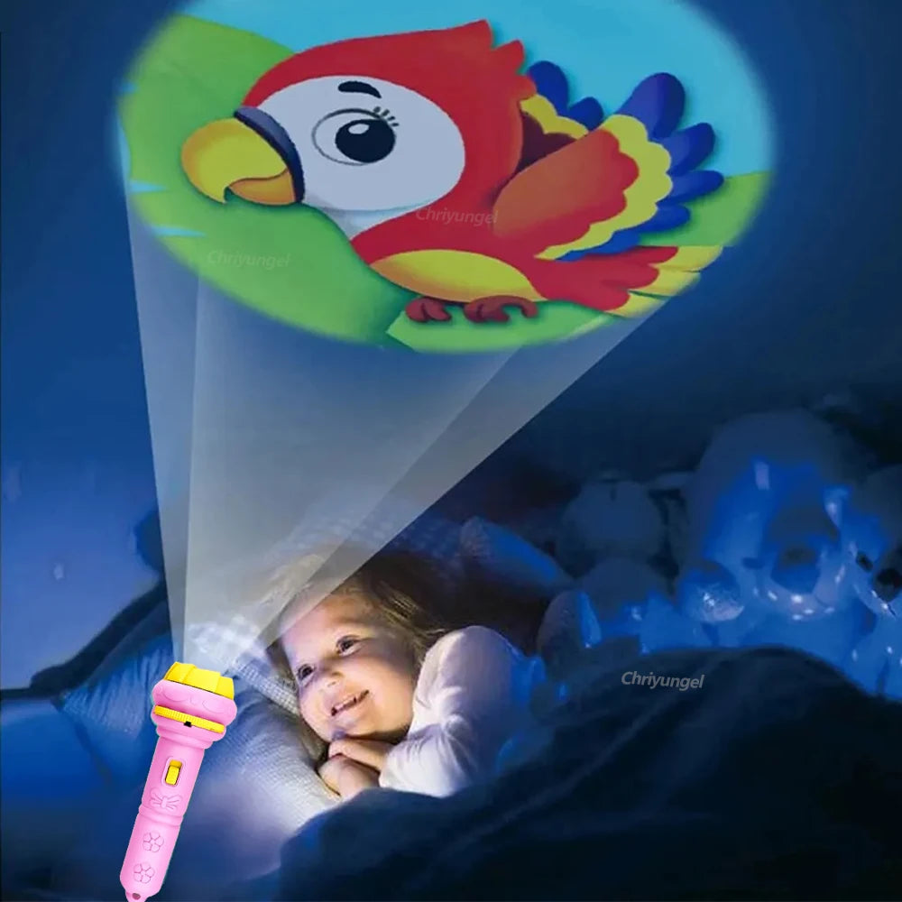 Lanterna Projetora Infantil — 10 Cartões com 80 Imagens para a Hora de Dormir