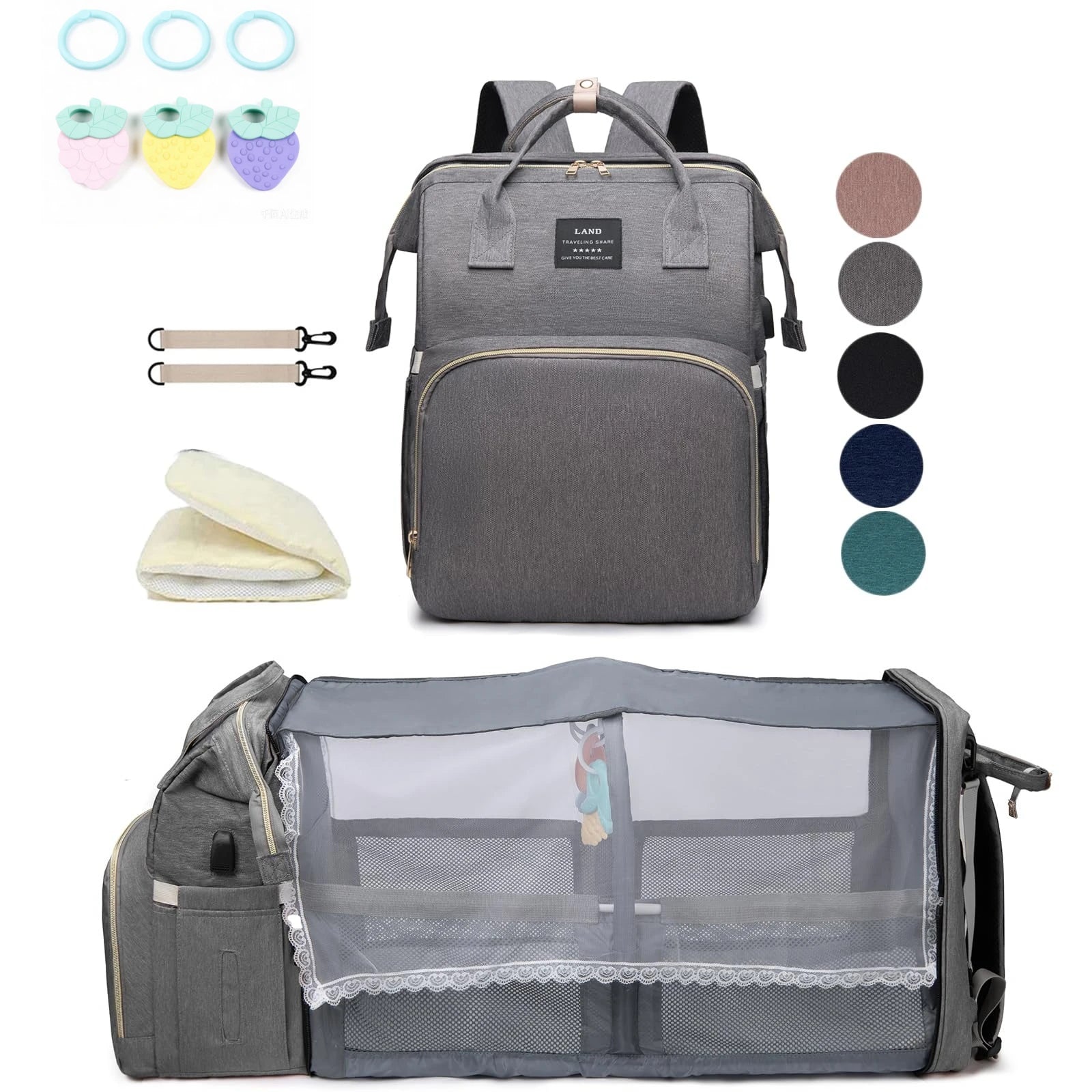 Mochila Maternidade com Berço Dobrável Integrado