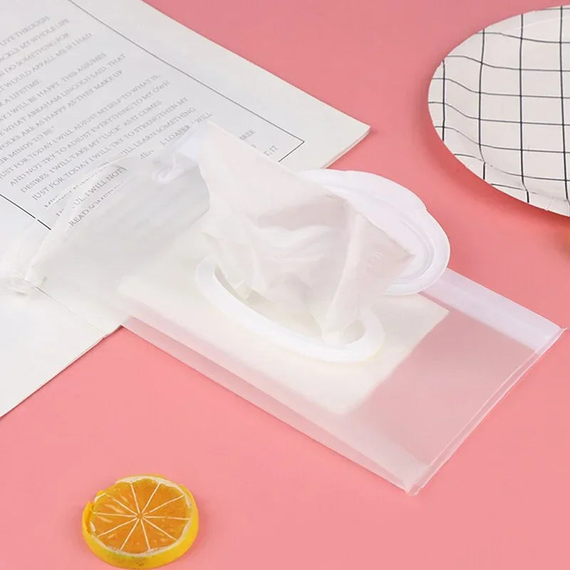 Porta Lenços Úmidos Portátil EVA — Estojo Transparente Reutilizável para Bebê