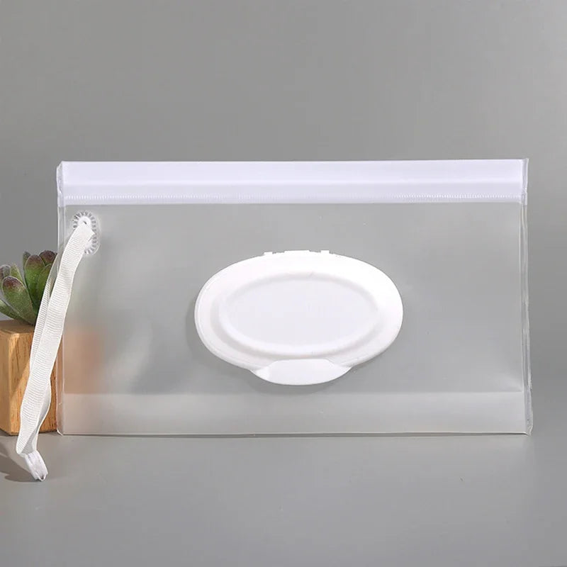 Porta Lenços Úmidos Portátil EVA — Estojo Transparente Reutilizável para Bebê