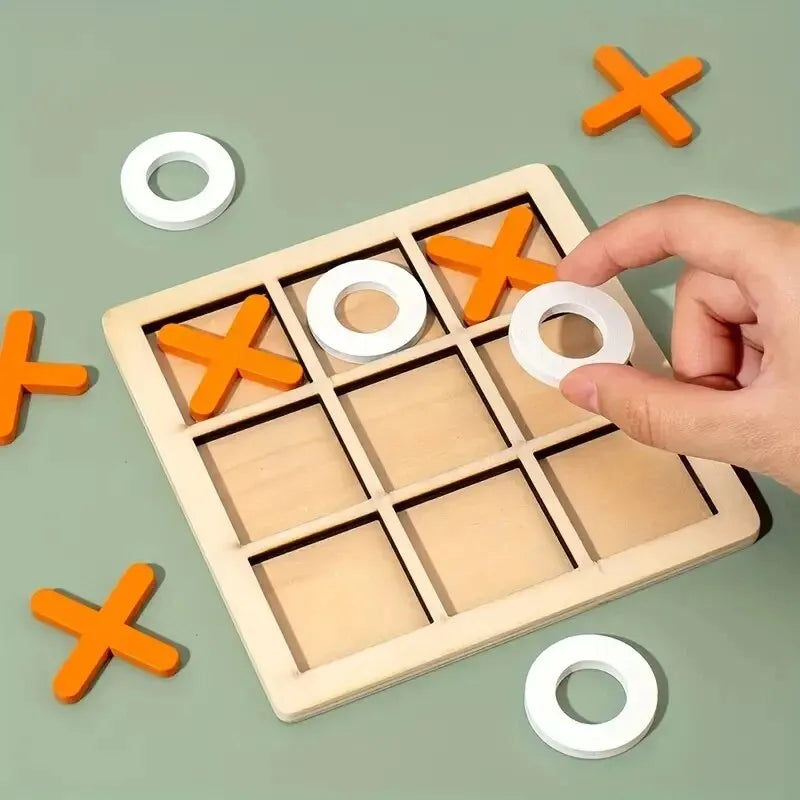 Jogo de Xadrez Montessori de Madeira — Quebra-Cabeça Interativo para Crianças