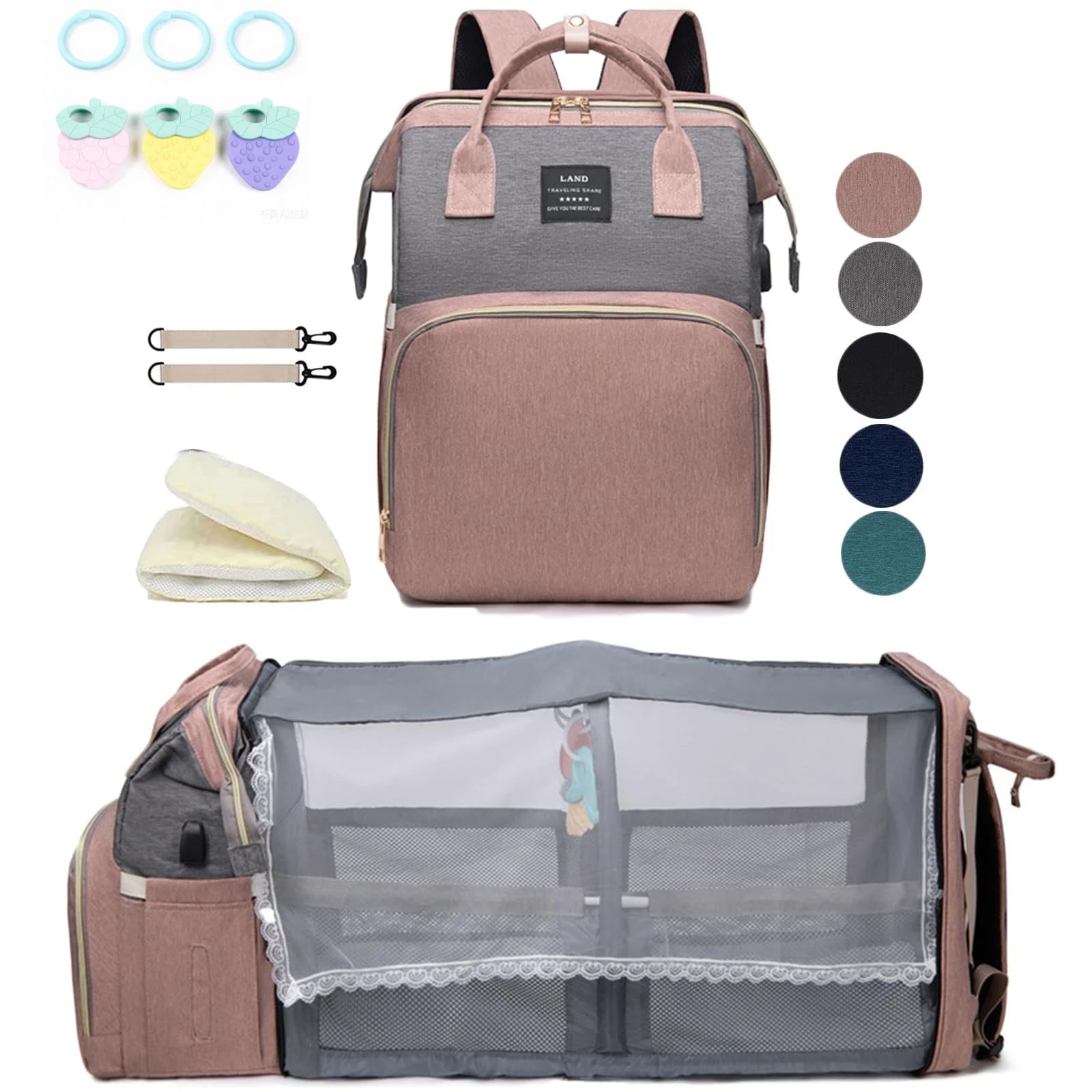 Mochila Maternidade com Berço Dobrável Integrado