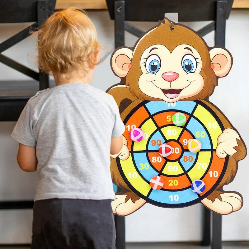 Jogo de Dardos Educativo Montessori — Alvo com Bolas Adesivas