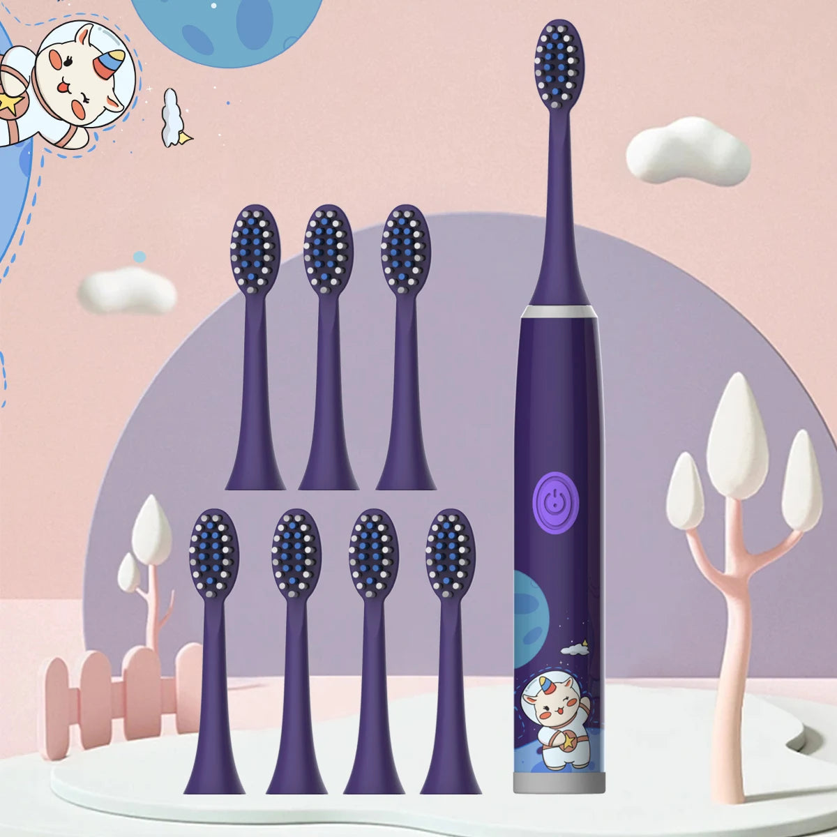 Escova de Dentes Elétrica Infantil — Série Espacial