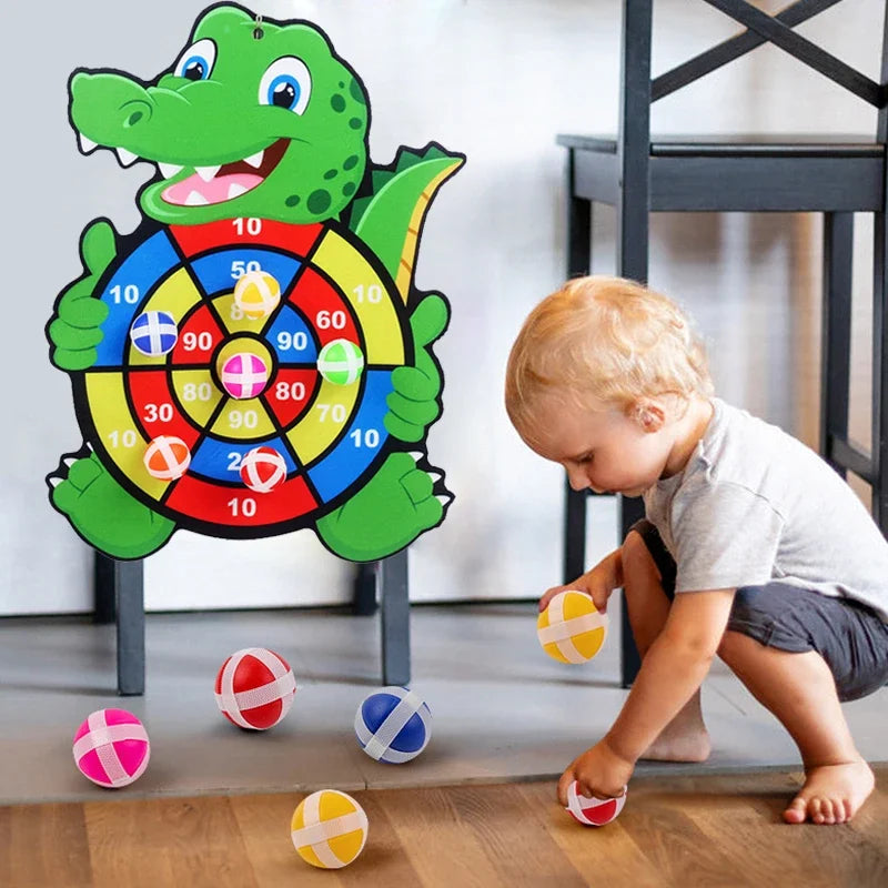Jogo de Dardos Educativo Montessori — Alvo com Bolas Adesivas
