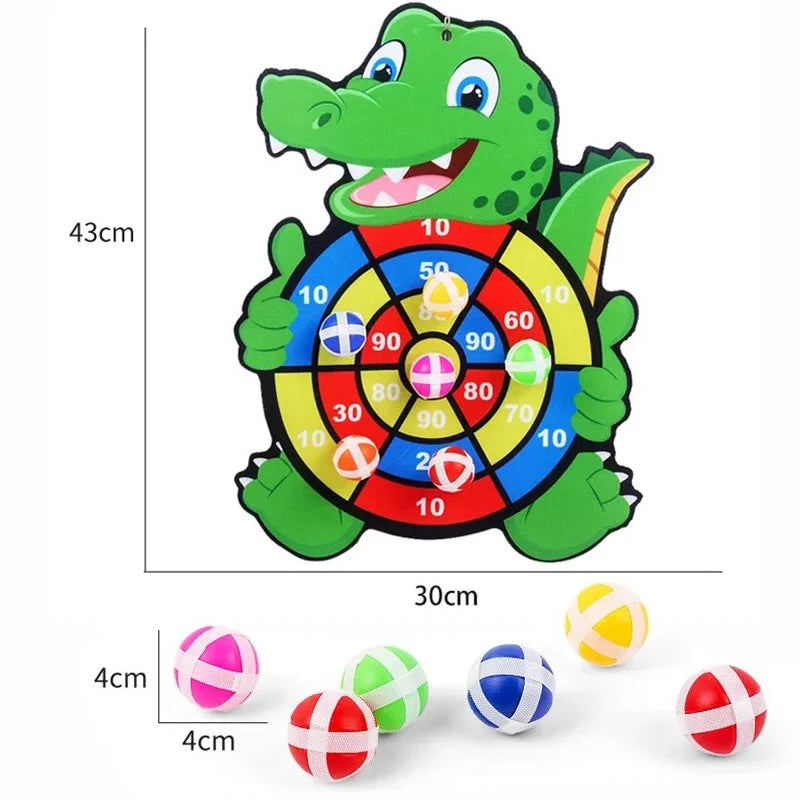 Jogo de Dardos Educativo Montessori — Alvo com Bolas Adesivas