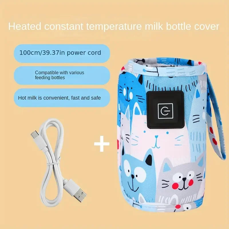 Aquecedor de Mamadeira USB Portátil para Carrinho e Viagens