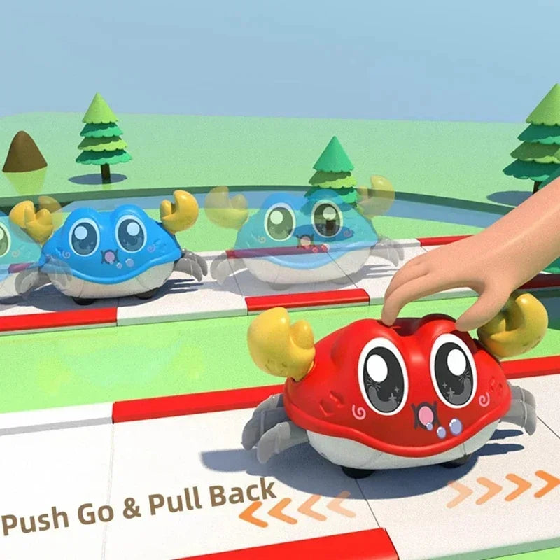 Caranguejo Interativo que Engatinha — Brinquedo Sensorial para Bebês