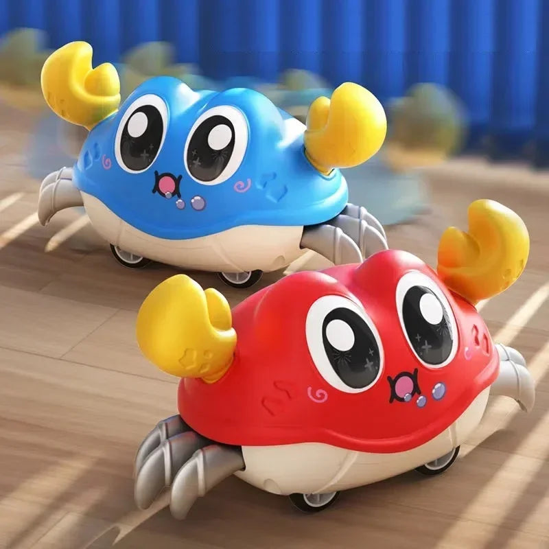 Caranguejo Interativo que Engatinha — Brinquedo Sensorial para Bebês