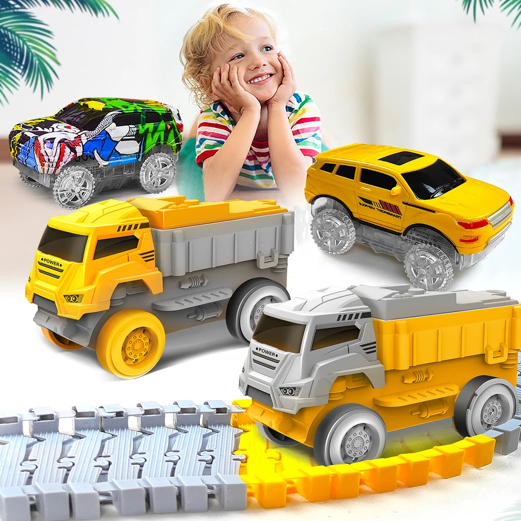 Pista Elétrica Flexível para Crianças — Carros e Trilhos Dobráveis