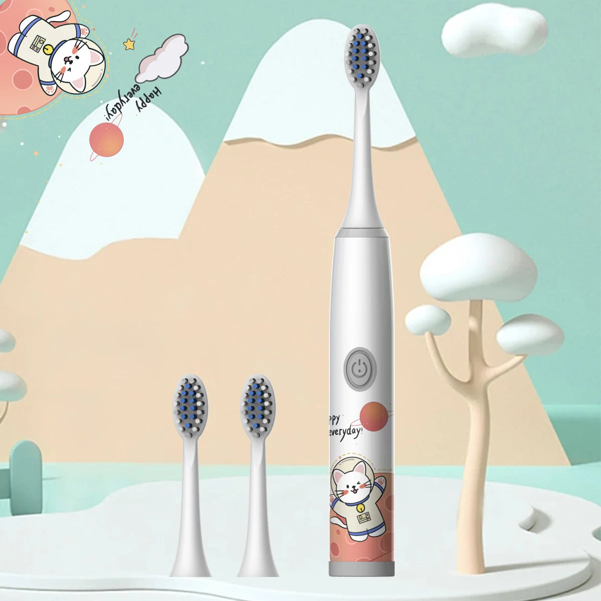 Escova de Dentes Elétrica Infantil — Série Espacial